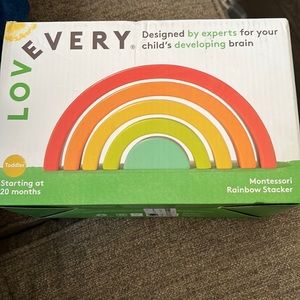 NWT Lovevery Montessori Rainbow Stacker